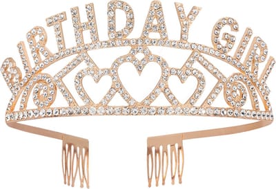 Boland - Metalen tiara 'Birthday girl' - - Kinderen en volwassenen - Vrouwen - Prinsen en Prinsessen