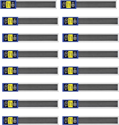 0.7 mm HB vulpotlood navullingen voor mechanische potloden, shatterproof, 192 stuks, duurzame en hoogwaardige navullingen voor precisie schrijven
