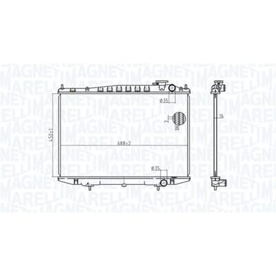 Radiator, motorkoeling MAGNETI MARELLI 350213174500