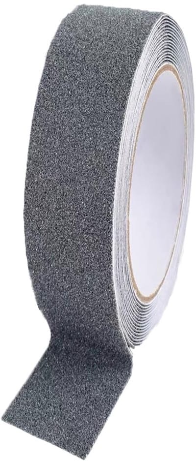 Antislip Tape - 2.5 cm x 10 m x 0.8mm - 80 Grit - Antislip Strip - Tape - Antislip trap strip - Grey - PVC - Anti-slip - Zelfklevend - Waterbestendig - Voor Trap, Vloer, Drempel, ladder