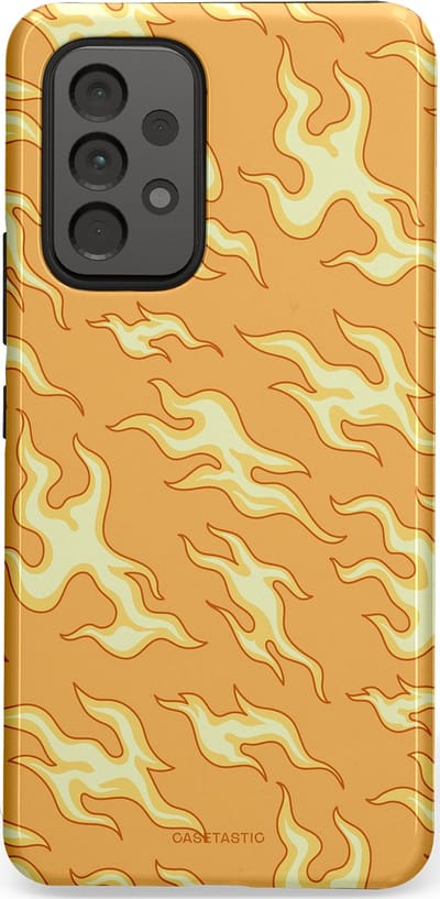 Casetastic Hoesje Geschikt voor Samsung A53 - Stijlvolle Beschermende Duo-layer Case - Vlammen van passie