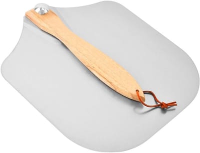 Vouwbare Pizzaschop met Houten Handvat, 30.5 x 35.7 cm - Duurzaam Aluminium voor Thuis Pizza, Bakken en Brood, Keukenaccessoires