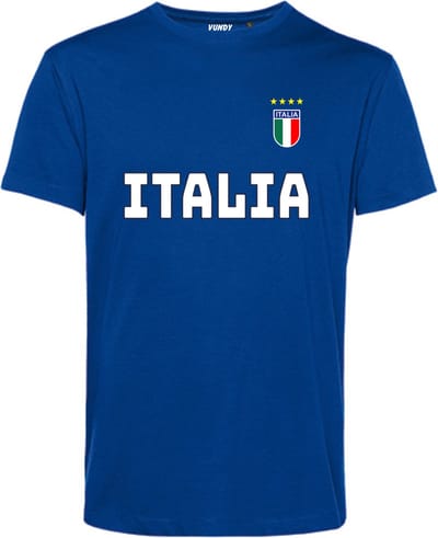 T-shirt Italia | Italië shirt | Shirt Italiaanse Vlag | Blauw | maat XS