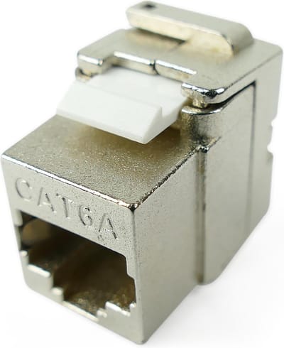 BeMatik - Keystone RJ45 vrouwelijk naar TB110 Cat.6A STP met montage zonder gereedschap