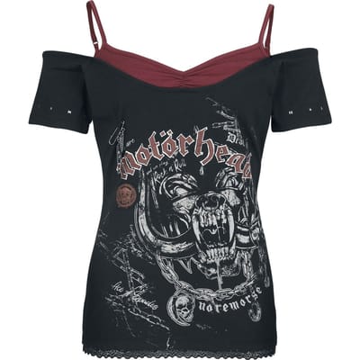 Motörhead T-shirt - EMP Signature Collection - M tot XXL - voor Vrouwen - zwart/donkerrood