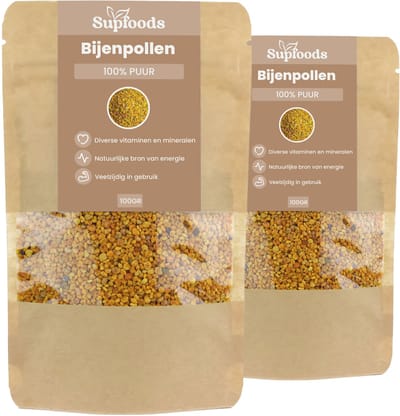 Bijenpollen 100% Puur - 200 gram - Bevat Vitamines, Mineralen en Antioxidanten - Bijenpollen zijn Ideaal bij Smoothies en Yoghurt - Bee Pollen Stuifmeelkorrels