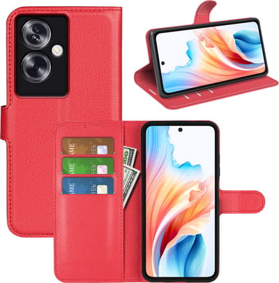 MobyDefend Hoesje - Geschikt voor Oppo A79 / OnePlus Nord N30 SE - Kunstleren Wallet Book Case (Sluiting Voorkant) - Rood