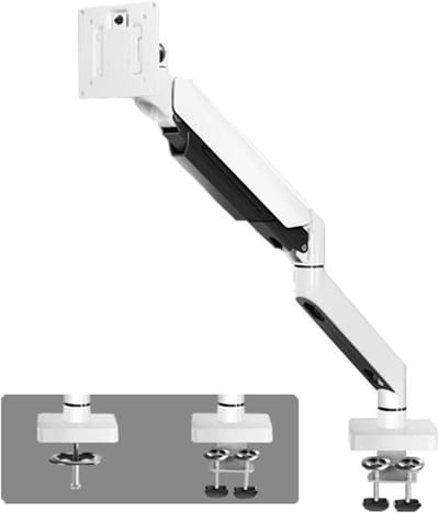 Monitor Arm - Monitorstandaard Bureauarm - Ergonomisch Werken - Volledig Verstelbaar - 17-49 inch - Wit