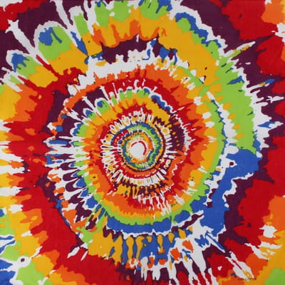 Haarsoires Haarband Bandana Zakdoek – Tie Dye Regenboog Print – Multicolor - Multifunctioneel Accessoire voor Haar, Festivals en Mode - One Size & Unisex