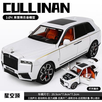 1:24 Rolls Royce Cullinan Full Size Ultra Luxe SUV Legering Model Metaal Diecast Auto Model Geluid & Licht Verzamelaar Verjaardagscadeau