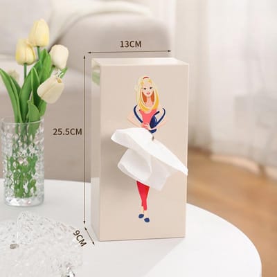 Cartoon Anime Marilyn Monroe Tutu Rok Meisje Gezicht Pompende Papieren Doos Meisje Tissue Doos