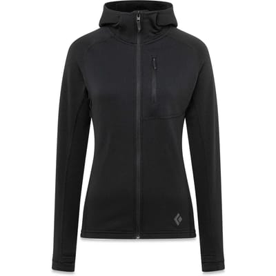 Black Diamond Coefficient Fleece Met Kap Zwart S Vrouw