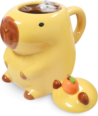 Schattige 3D Water Varken Mok, Keramische Koffiemok voor Dierenliefhebbers, Perfecte Cadeau voor Familie en Vrienden, 450ml, Geschikt voor Verjaardagen en Feestdagen