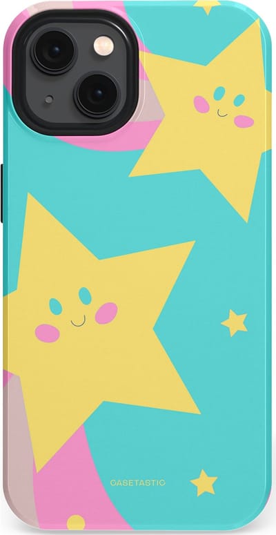 Casetastic Hoesje Geschikt voor Apple iPhone 13 Magsafe - Stijlvolle Beschermende Duo-layer Case - Roze Sterrenlicht