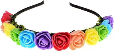 Bloemen Kroon - Bloem Hoofdband - Feestelijke Gelegenheid - Bohemian Stijl - Verstelbaar - Roze