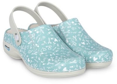 NursingCare Wash'Go Sweet Aqua 36 - Medische Klompen - Werkklompen - Klompen Dames - Medische Schoenen - Met Print - Anti-slip
