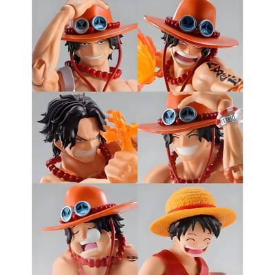 Nouvelle SHF S.H.Figuarts PORTGAS.D.ACE POING DE FEU Figurine Modèle Fini Anime Jouet d'Action Cadeaux pour enfants ENSEMBLE SOLDAT brown