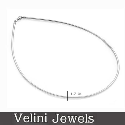 Velini jewels-OMEGA1.75-45 -925 Zilver gerodineerd Ketting- 45cm