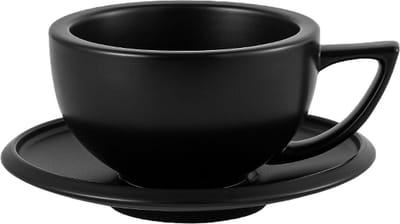 MHW-3BOMBER keramische koffiekop met schotel - 280 ml - hittebestendig porselein - stevig, comfortabel en elegant - geschikt voor koffie & thee