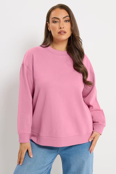 Yours 2 Pack Zwarte En Roze Sweatshirts Size 42