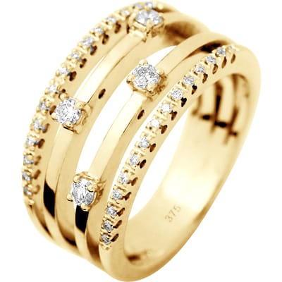 Ring Diamonds 0,32 Cts Satellite Jewelry Gold Yellow