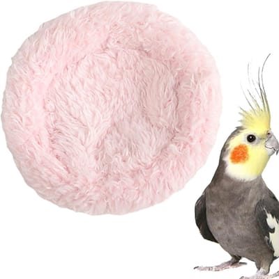 Kokosnootschaal Nestmat - Vogel nestkussen - Vogels warm houden - Verdikte rand - 11 cm diameter - Lichtroze