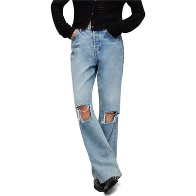 AllSaints Wendel Destroy Jean Indigo Blue Size: W31 | Flared Outlet | Dames | Blauw