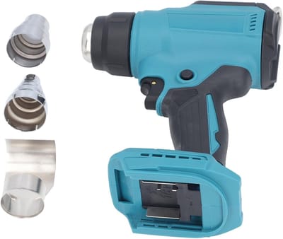 Draadloos Warmtepistool - Heteluchtblazer - Hobby & Klussen - Snel Opwarmend - 3 Mondstukken - Zwart