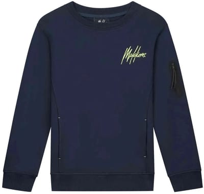 Malelions - Counter Sweater - Navy/Bright Yellow - Maat 140