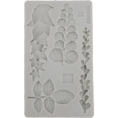 Moule en Silicone Feuille Multifonctionnel Antiadhésif Démoulage Facile Plateau de Moulage Feuilles pour Décors gray