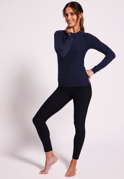 Damart - Dames-T-shirt met ronde hals comfort Thermolactyl 4 - Dames - Blauw - 34-36 (XS)