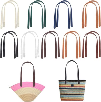 Gehaakte Portemonnee Handvat Riem 60Cm - PU Lederen Schouderband voor DIY Craft en Handgemaakte Tassen met 9 Kleuren en 18 Stuks Vervangingen