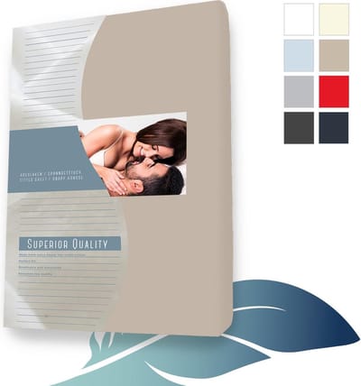 24-Bedding - Jersey Hoeslaken - Extra zacht - 97% katoen - 3% Elastaan - 70x200 cm - Taupe - 30 cm
