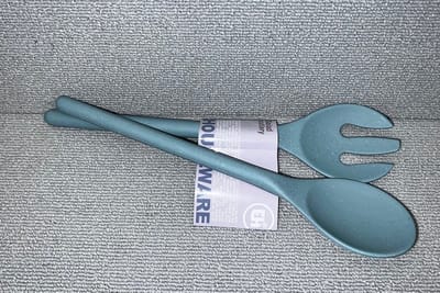 Excellent Houseware - Salade Bestek - Slabestek - Sla Bestek - Melamine - Blauw/Turquoise