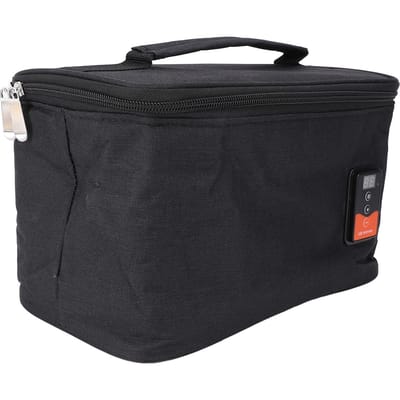 Auto Elektrische Voedselverwarmer Zwart Instelbare Temperatuur USB Draagbare Lunchverwarmer voor Lunchbox Nat