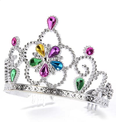 Vegaoo - Veelkleurige prinsessen tiara voor volwassenen en kinderen