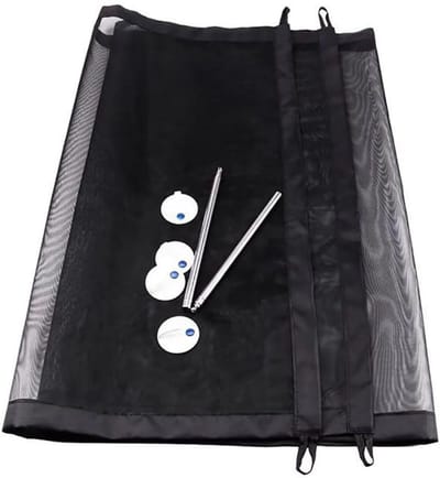 Veilige Opvouwbare Hek voor Huisdieren en Kinderen, Mesh Traphekje voor Deur en Hal, Zwart 180x72cm, Dierenbescherming en Kindveiligheid