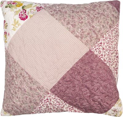 Clayre & Eef Kussenhoes 50x50 cm Paars Polyester Bloemen