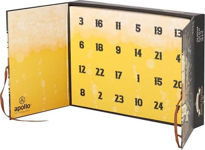 Sokken Heren - Adventskalender 12-Paar Kerst Giftbox Bier Print - Maat 42-47 - Adventkalender Heren