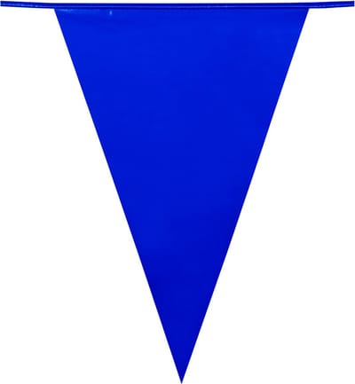 Boland - PE minivlaggenlijn blauw Blauw - Geen thema - Feestversiering