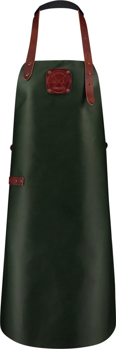 Witloft - Classic Leren Schort XXL Groen/Cognac