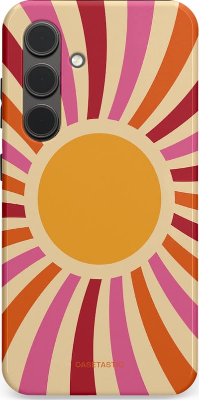 Casetastic Hoesje Geschikt voor Samsung S24 - Stijlvolle Beschermende Duo-layer Case - Retro licht