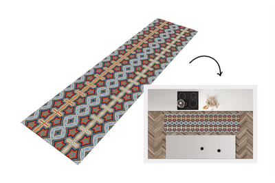 Keukenloper - Loper keuken - Patroon - Afrika - Vormen - 200x50 cm - Keukenloper vinyl