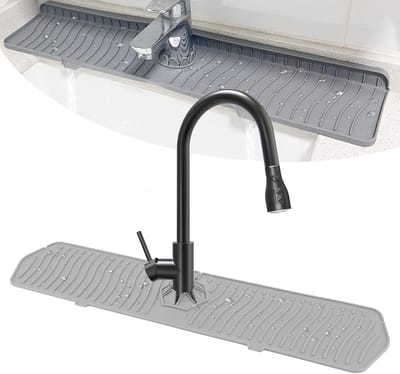Siliconen Afvoer Mat voor Keuken en Badkamer - 61 x 14.5 cm, Waterdichte Splash Guard en Vuilopvangmat