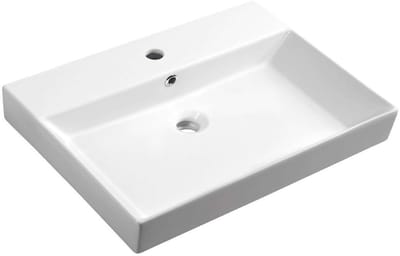 Sapho Kare - Meubelwastafel 70x46 cm, 1 kraangat, wit 17070