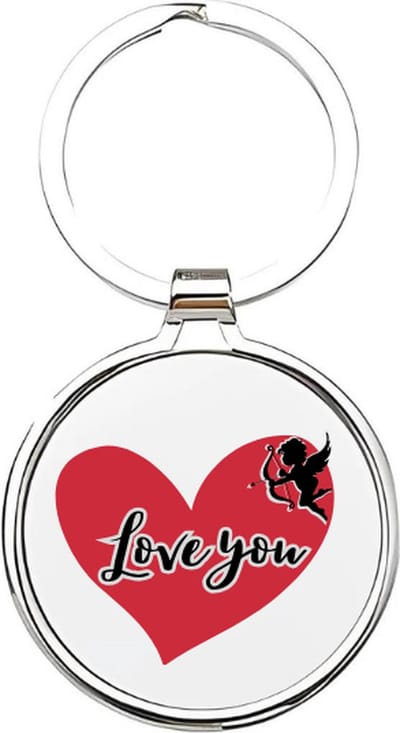 Akyol - love you Sleutelhanger - Liefde - vriendin - vrouw - vrouwtje - girl - woman - cadeau voor een vrouw - cadeau voor je vriendin - vriendin - valentijnsdag - lief cadeau voor je vriendin - vriend - vriendje - cadeau voor je vriend - 4 x 7,5 CM