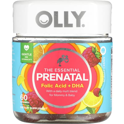 OLLY, l'essentiel, pour femme enceinte, acide folique + DHA, 60 gummies