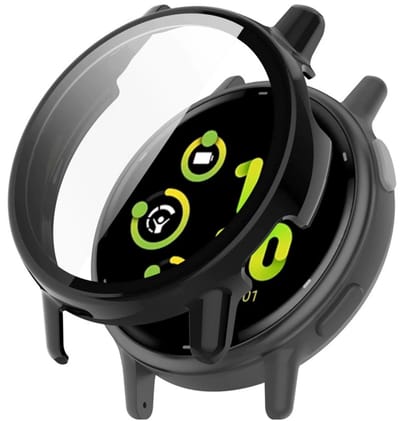 Stravo Screen protector case voor Garmin Vivoactive 5 - Full Cover Hard Case / Beschermend Hoesje - Zwart - Garmin Smartwatch screenprotectors