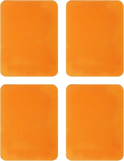 Strijkpatches Set - Reparatie Stof - Kleding Herstellen - Duurzaam Katoen - 4 Stuks 125mm - Oranje