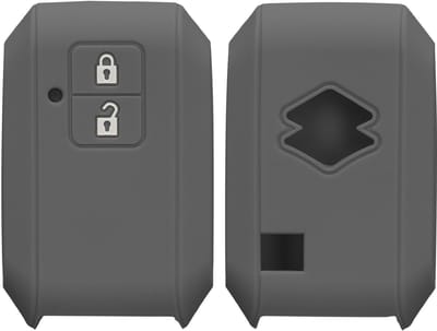kwmobile autosleutel hoesje geschikt voor Suzuki 2-knops autosleutel Keyless Go hoes - TPU autosleutel behuizing - Beschermende auto sleutel case - Sleuteletui in donkergrijs
